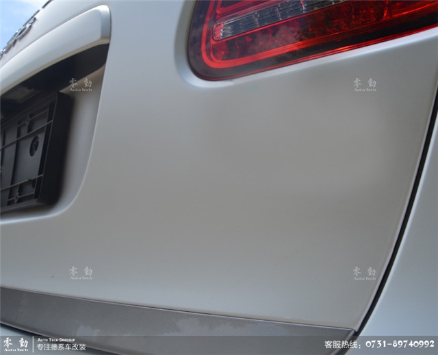 保時(shí)捷卡宴pwf電光白全車貼膜-長沙零動(dòng)汽車改裝