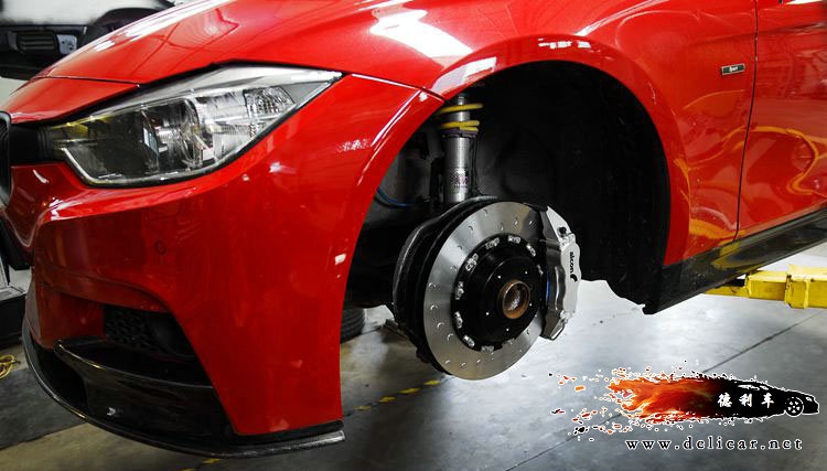 大連改裝寶馬328i Brembo剎車換裝alcon剎車德利車