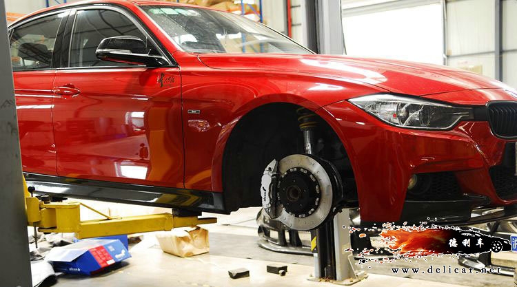 大連改裝寶馬328i Brembo剎車換裝alcon剎車德利車