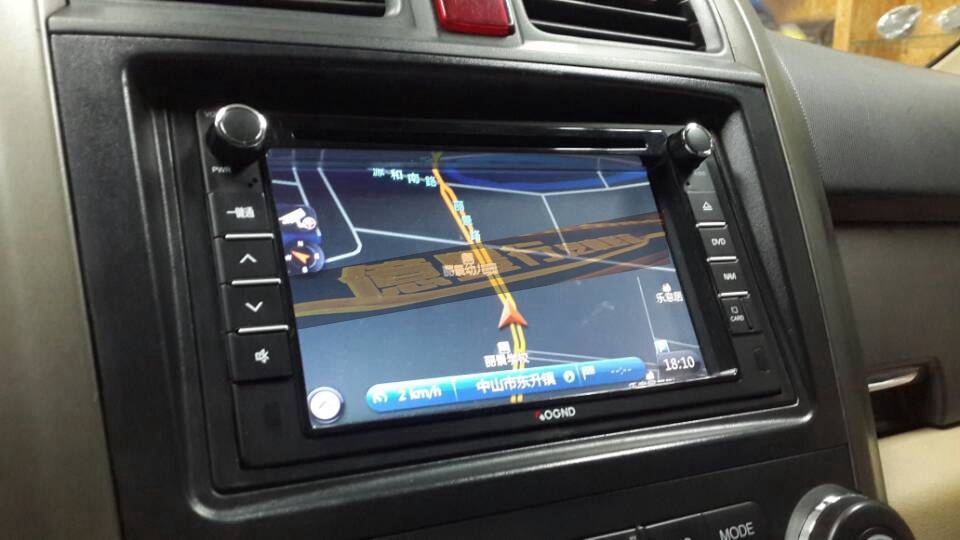 中山億豐行汽車音響改裝.導航的抉擇——本田CRV安裝科駿達通用機