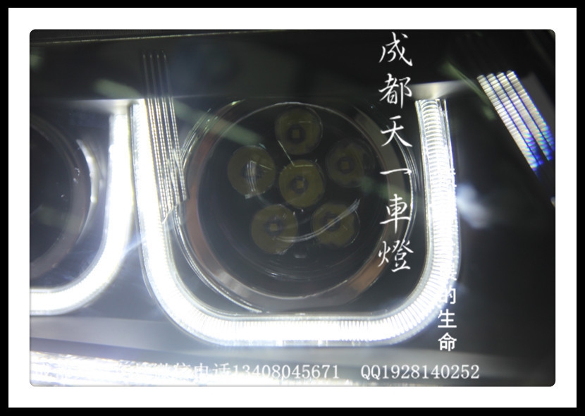 成都道奇酷威車燈改裝雙U日行燈總成|成都酷威改車燈