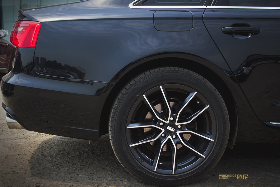 Audi 奧迪 C7 A6L 升級 BBS XA 亞光黑色 19寸輪轂 RS6 中網(wǎng)后視鏡殼 騰尼雙邊四出排氣