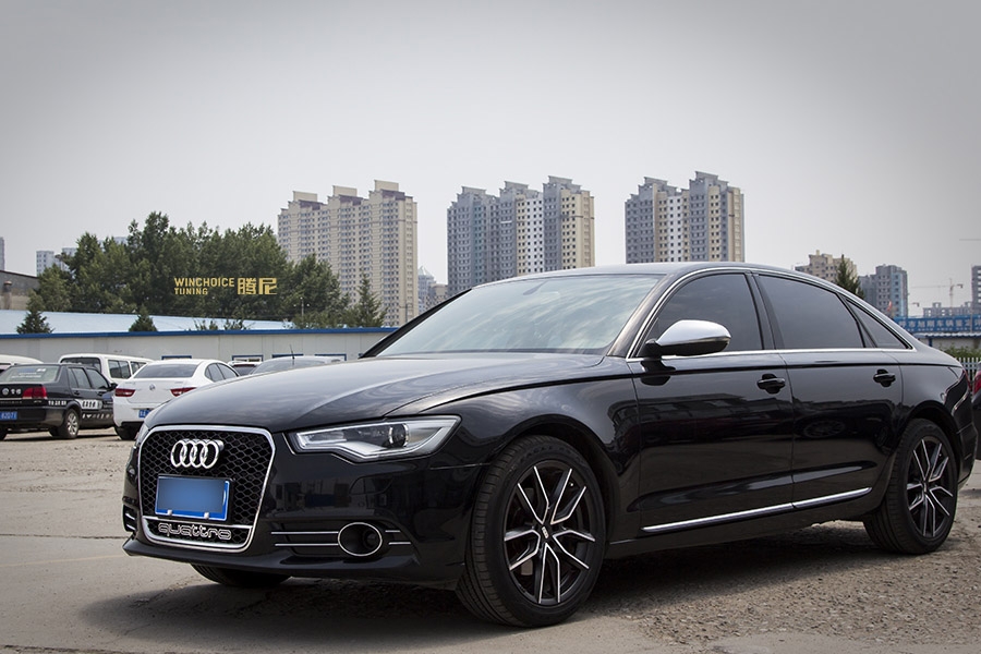 Audi 奧迪 C7 A6L 升級 BBS XA 亞光黑色 19寸輪轂 RS6 中網(wǎng)后視鏡殼 騰尼雙邊四出排氣