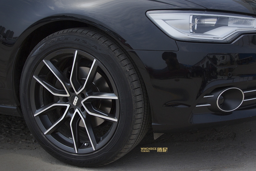 Audi 奧迪 C7 A6L 升級 BBS XA 亞光黑色 19寸輪轂 RS6 中網(wǎng)后視鏡殼 騰尼雙邊四出排氣