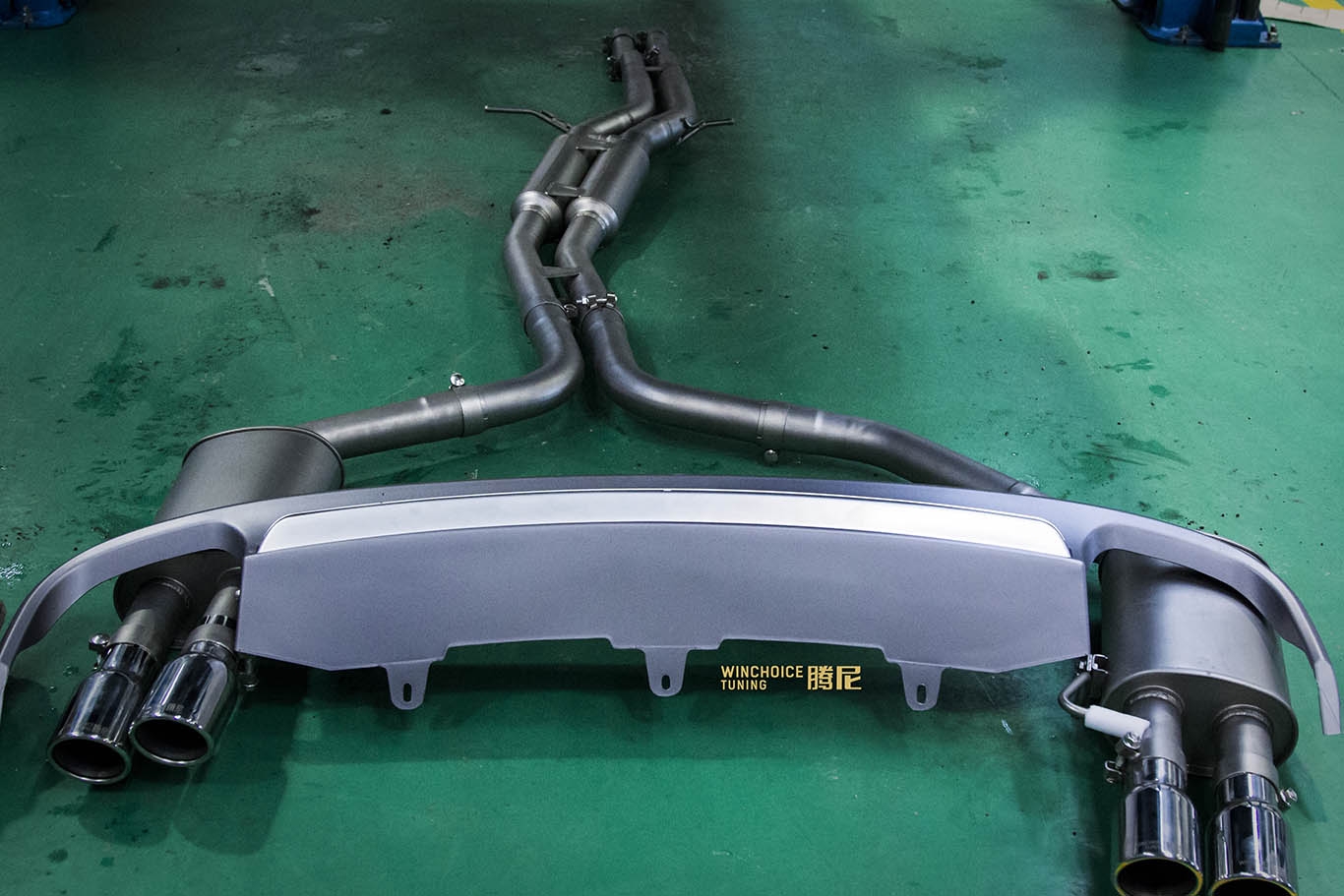 Audi 奧迪 C7 A6L 升級 BBS XA 亞光黑色 19寸輪轂 RS6 中網(wǎng)后視鏡殼 騰尼雙邊四出排氣