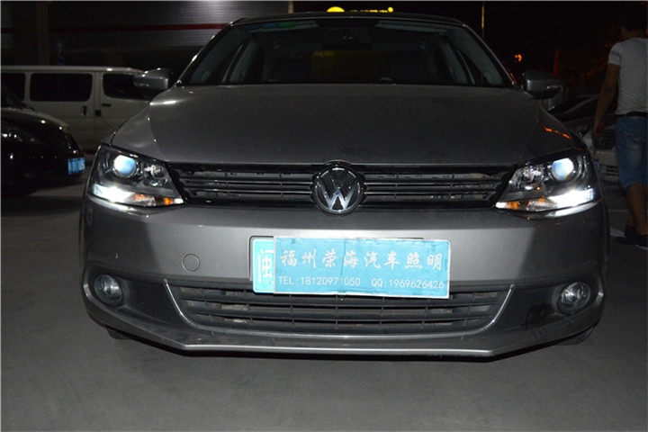 福建福州改燈 大眾速騰改裝氙氣燈海拉雙光透鏡 福州榮海汽車照明