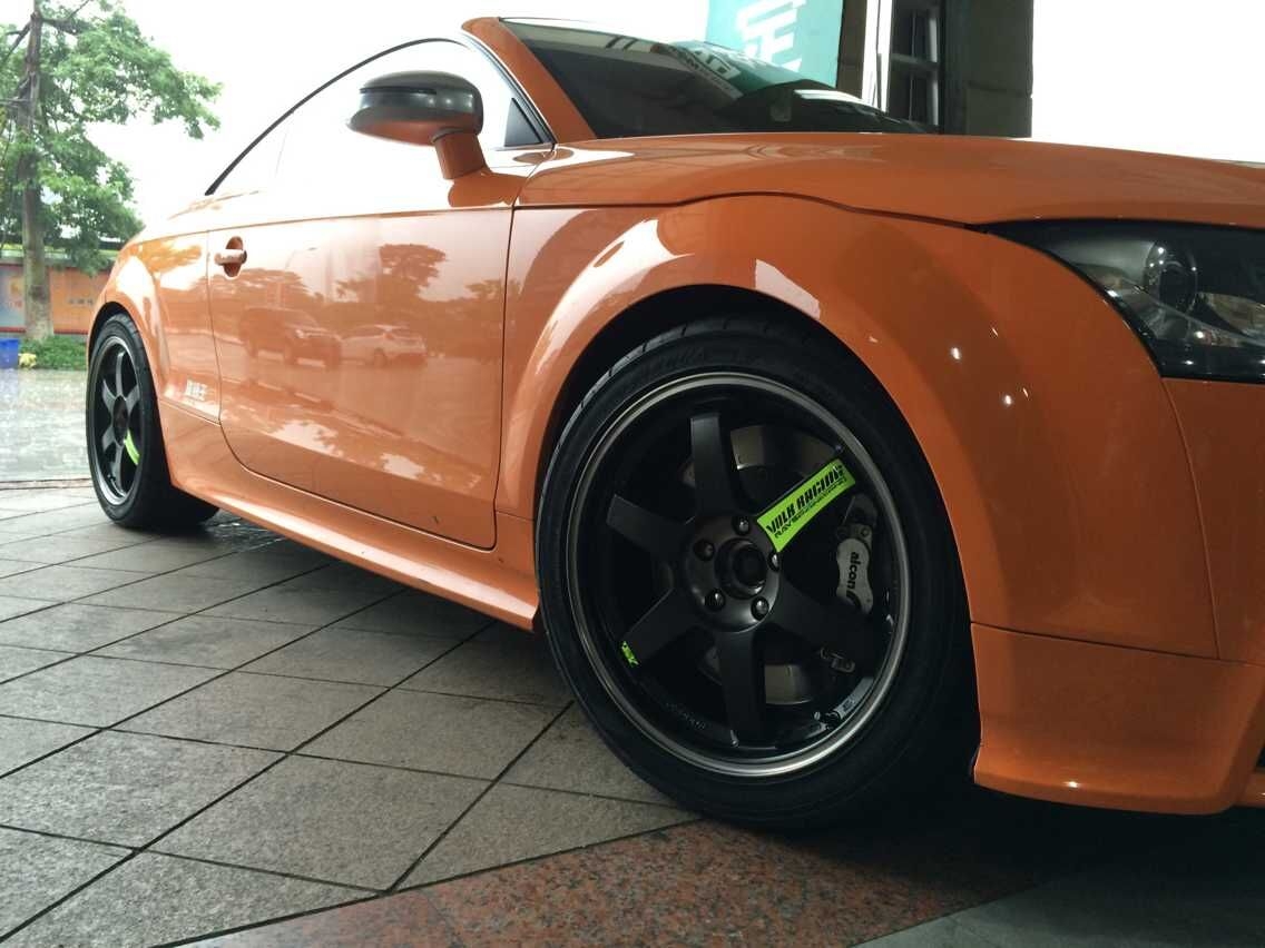 RAYS TE37SL限量版黑色綠標裝奧迪TTS