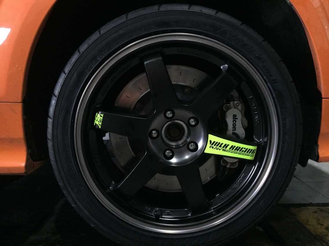 RAYS TE37SL限量版黑色綠標裝奧迪TTS