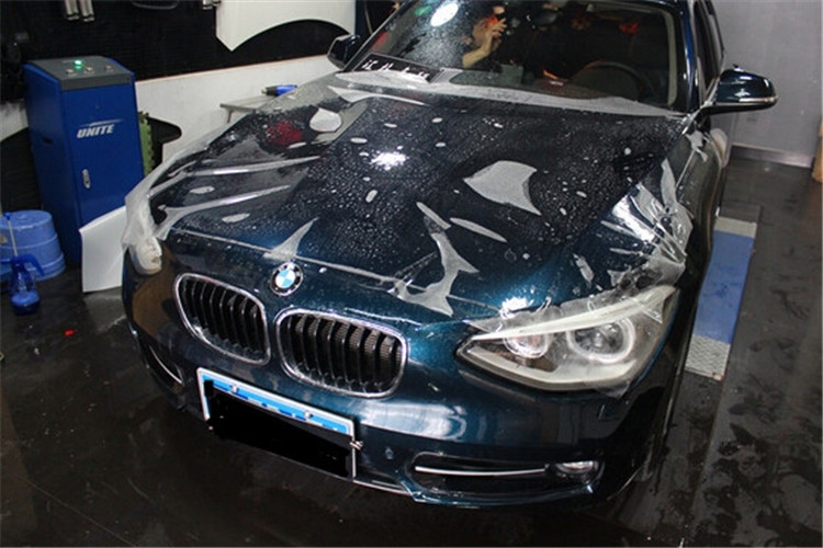 壽光汽車改色貼膜，寶馬118i透明膜作業(yè)展示