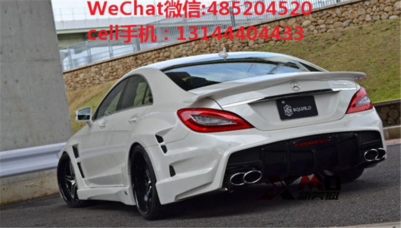 奔馳W218cls63 350 300改裝VITT包圍機(jī)蓋排氣管