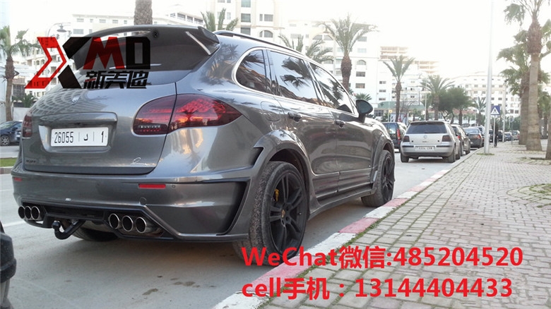 保時捷卡宴958改LUMMA 六出排氣款碳纖維機(jī)蓋尾翼