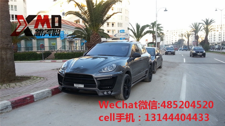 保時捷卡宴958改LUMMA 六出排氣款碳纖維機(jī)蓋尾翼