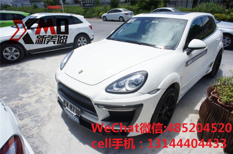 保時捷卡宴958改LUMMA 六出排氣款碳纖維機(jī)蓋尾翼