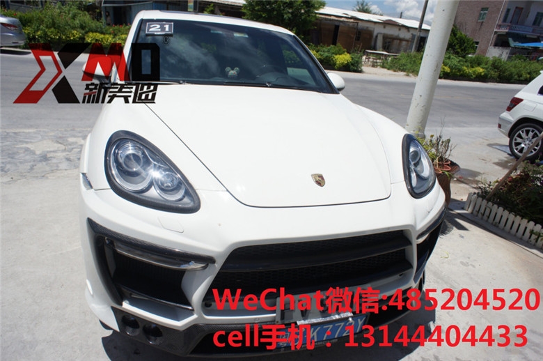 保時捷卡宴958改LUMMA 六出排氣款碳纖維機(jī)蓋尾翼
