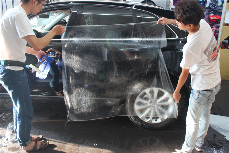长沙汽车隐形车衣奥迪Q5全车原装进口透明保护膜实体店品质有保证