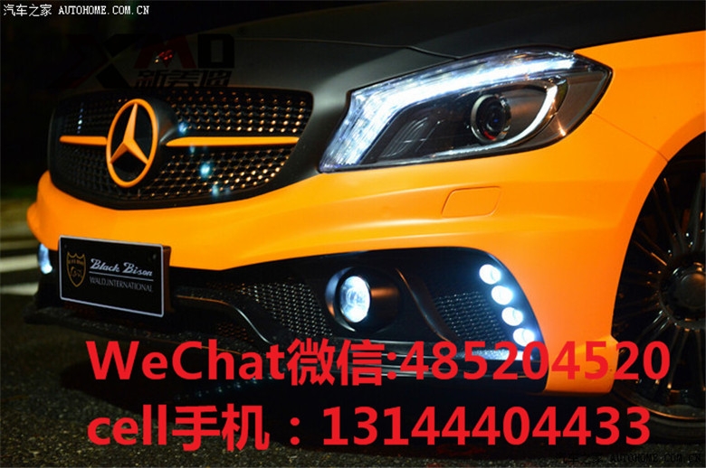 奔馳 W176 A180 A200 A260 A45 改裝 wald 款 大包圍排氣管碳纖維尾翼