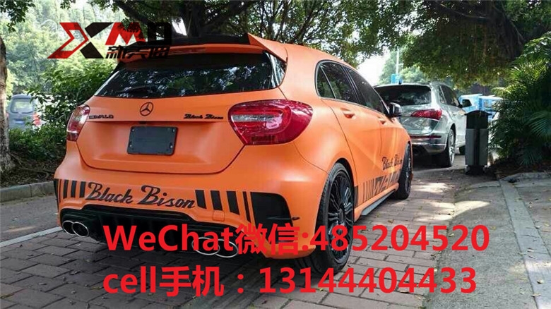奔馳 W176 A180 A200 A260 A45 改裝 wald 款 大包圍排氣管碳纖維尾翼