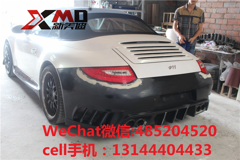保時(shí)捷911、997改MISHA包圍排氣管碳纖維機(jī)蓋尾翼