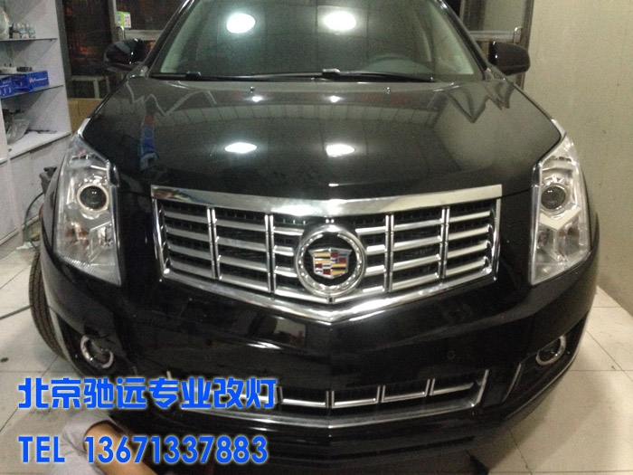 凱迪拉克SRX車(chē)燈改裝 海拉五代透鏡 北京馳遠(yuǎn)改燈訂制