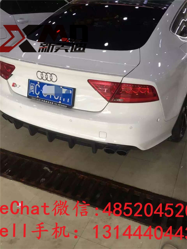 奧迪A7改裝RS7大包圍 RS7前保險杠總成 RS7中網(wǎng) A7改S7后唇排氣