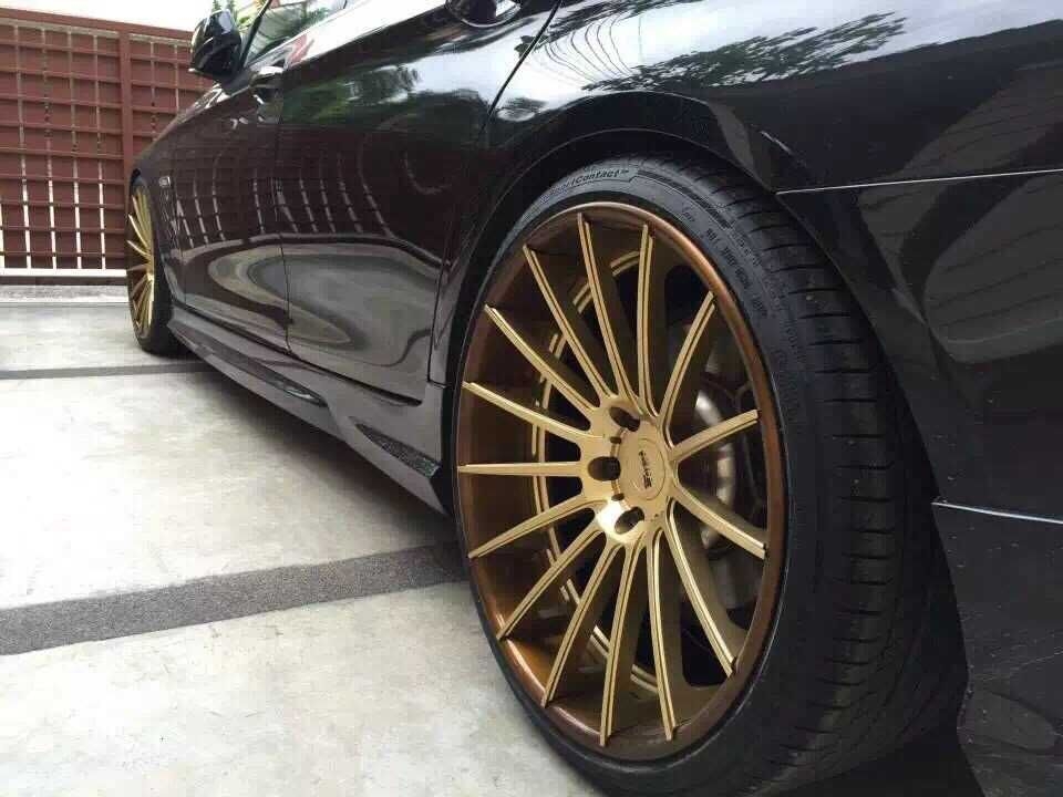facewheels三片式鍛造裝寶馬F10，客戶回傳圖