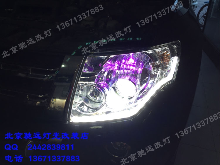 帕杰羅V93改裝車燈 海拉五代改裝透鏡 增亮車燈