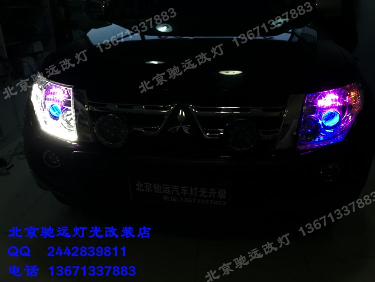 帕杰羅V93改裝車燈 海拉五代改裝透鏡 增亮車燈