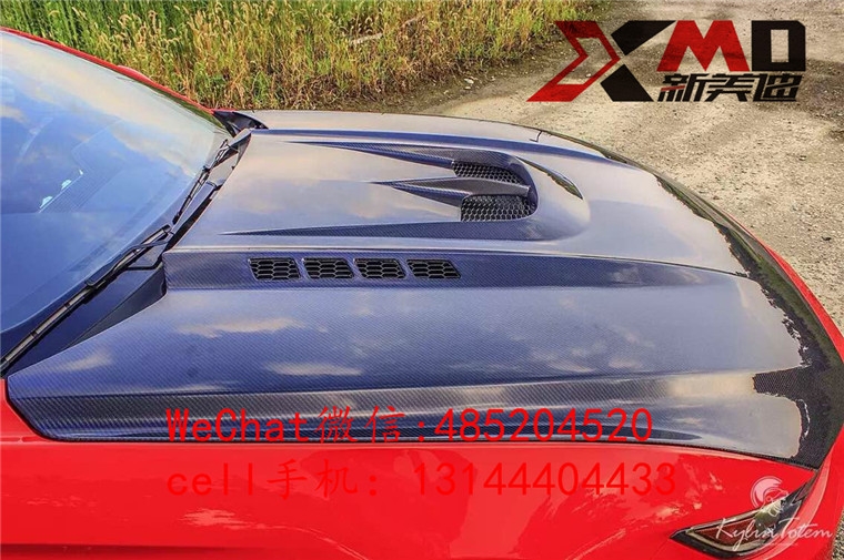 Mustang新款15款野馬改裝碳纖維機(jī)蓋 開孔機(jī)蓋 引牽蓋 改裝包圍 排氣尾翼廠家直銷