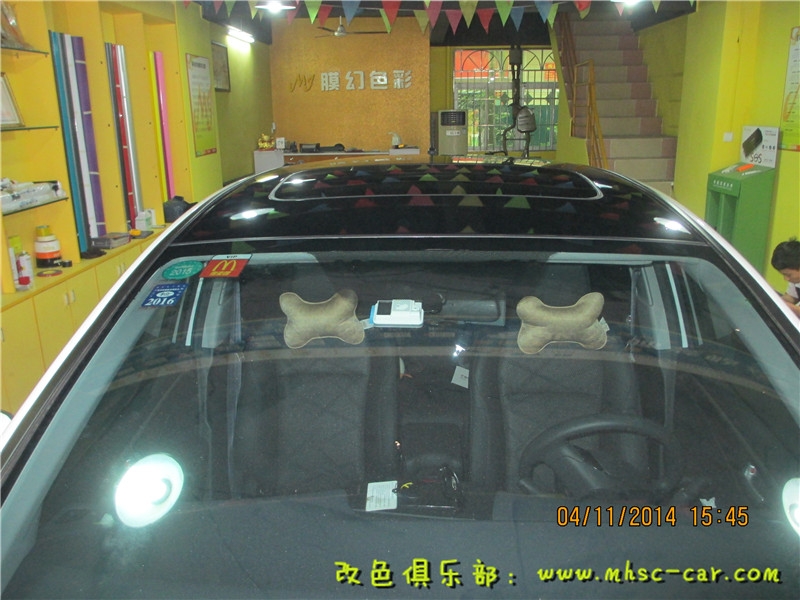 本田杰德貼黑頂 車頂貼亮黑膜 全景天窗貼膜