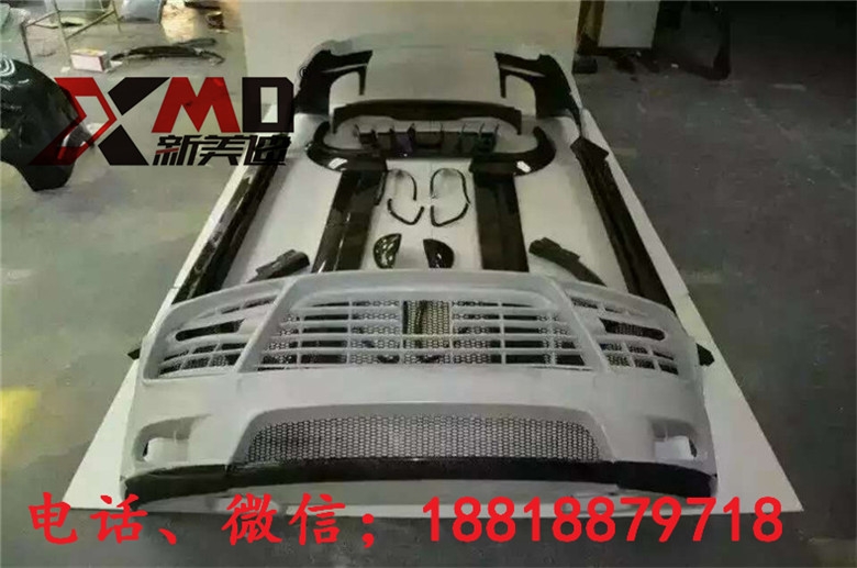 11-14 保時捷卡宴958 改裝MANSORY款大包圍 碳纖維前杠后杠機蓋