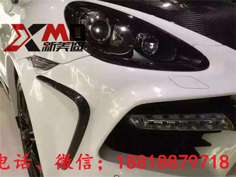 11-14 保時捷卡宴958 改裝MANSORY款大包圍 碳纖維前杠后杠機蓋