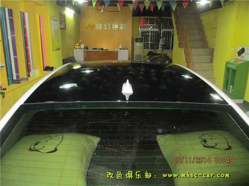 雪佛蘭邁銳寶貼膜黑頂 亮黑全景天窗貼膜 車頂貼亮光黑色膜