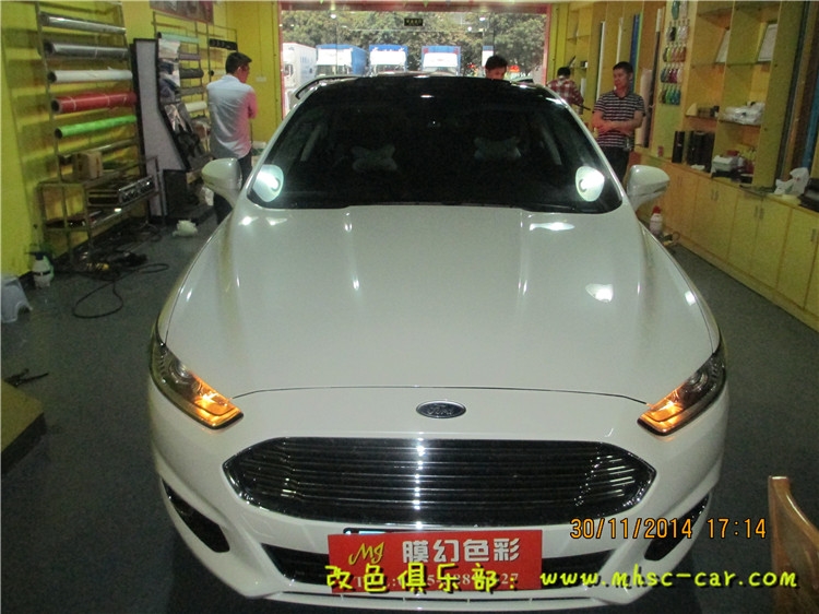 福特新蒙迪歐貼黑頂 黑色車頂膜 全景天窗貼膜
