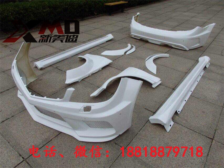 奔馳 W204 C級C180C200C260改裝BLACK SERIES寬體大包圍碳纖機蓋