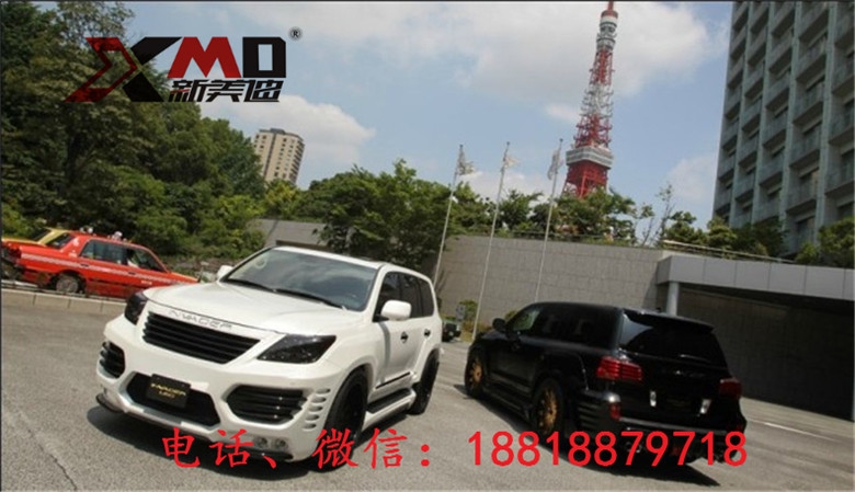 雷克薩斯LX570改裝中東之獅版寬體大包圍前后杠葉子板中網(wǎng)尾翼排氣尾嘴
