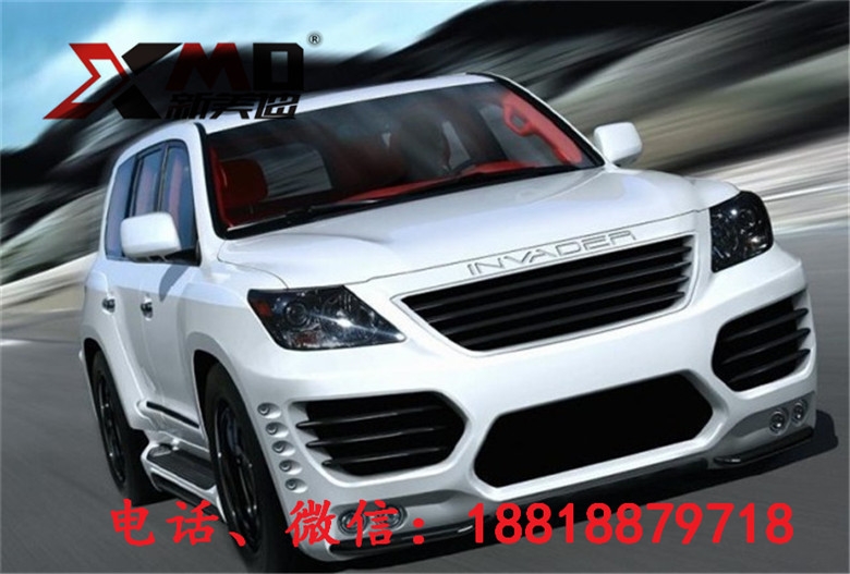 雷克薩斯LX570改裝中東之獅版寬體大包圍前后杠葉子板中網(wǎng)尾翼排氣尾嘴