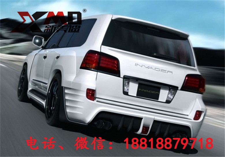 雷克薩斯LX570改裝中東之獅版寬體大包圍前后杠葉子板中網(wǎng)尾翼排氣尾嘴