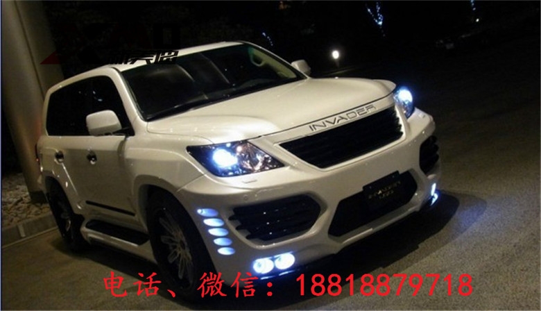雷克薩斯LX570改裝中東之獅版寬體大包圍前后杠葉子板中網(wǎng)尾翼排氣尾嘴