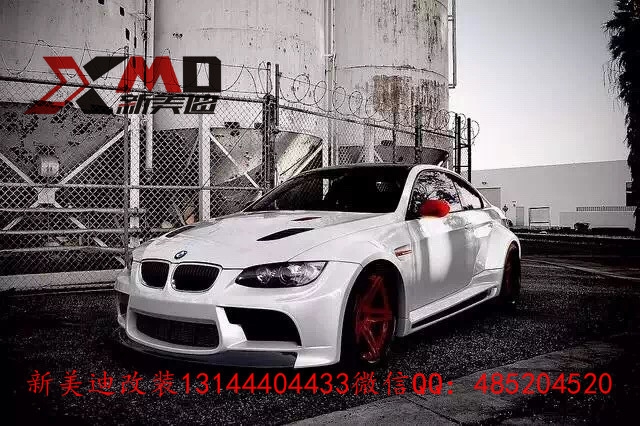 寶馬E92、E93、M3 改裝vorsteiner寬體包圍套件排氣管機蓋