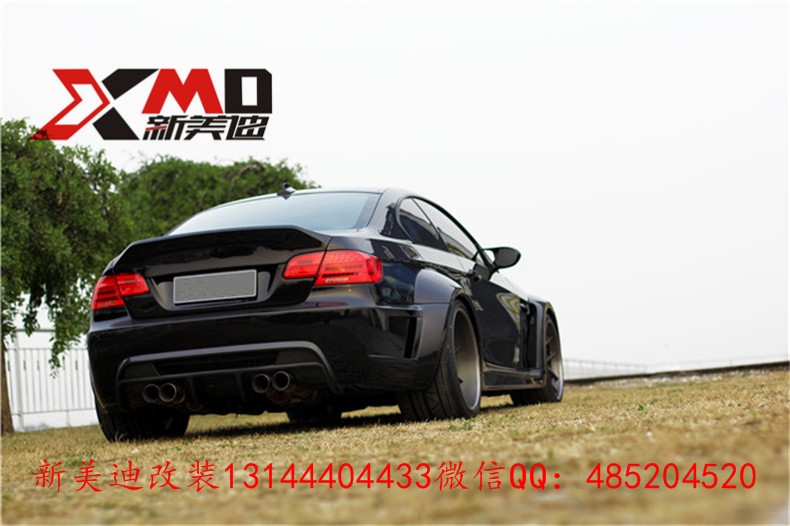 寶馬E92、E93、M3 改裝vorsteiner寬體包圍套件排氣管機蓋