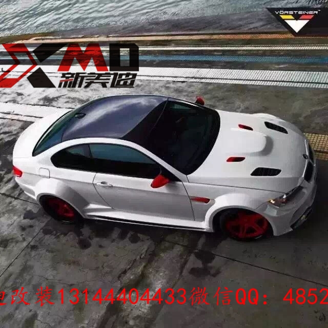 寶馬E92、E93、M3 改裝vorsteiner寬體包圍套件排氣管機蓋