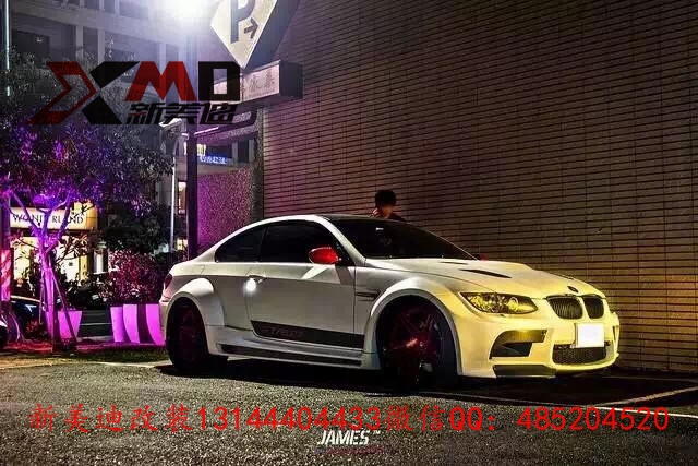 寶馬E92、E93、M3 改裝vorsteiner寬體包圍套件排氣管機蓋