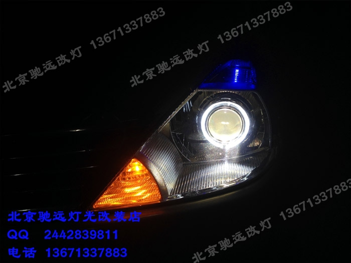 尼桑騏達(dá) 改裝奧迪Q5小糸透鏡 大燈改裝