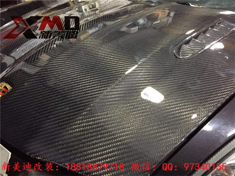 保時捷帕拉梅拉970改裝MANSORY碳纖維機蓋 包圍