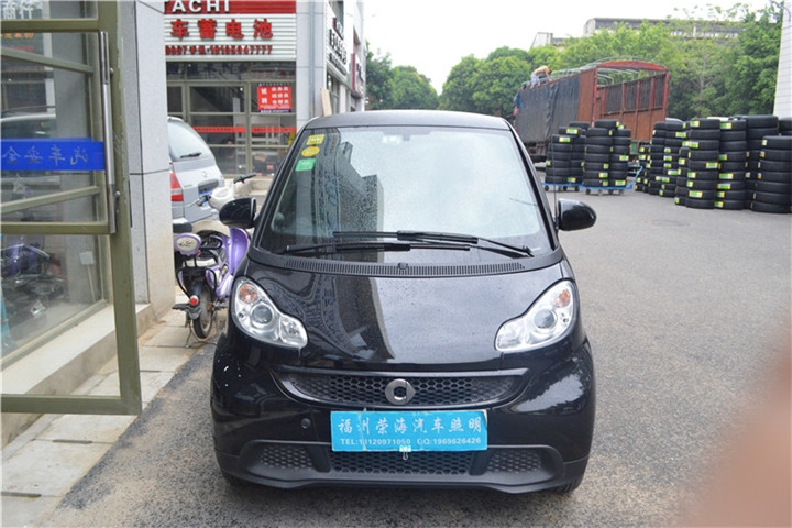 福州汽車燈光升級 奔馳smart大燈熏黑海拉雙光透鏡 福州榮海汽車照明