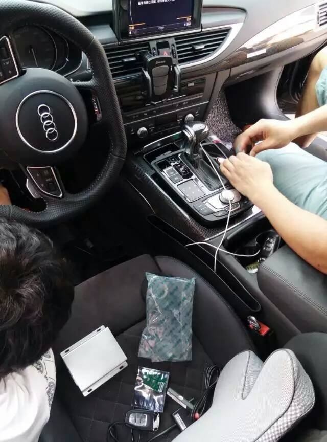 錦上添花——奧迪S7安裝一鍵啟動手機(jī)一鍵啟動