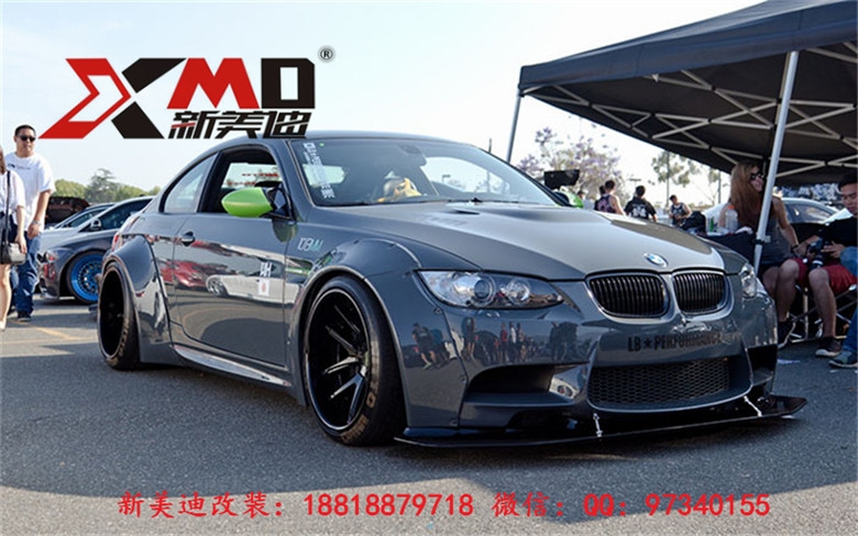 寶馬E92 M3 改裝LB Performance款大包圍前唇 葉子板 后包角 尾翼