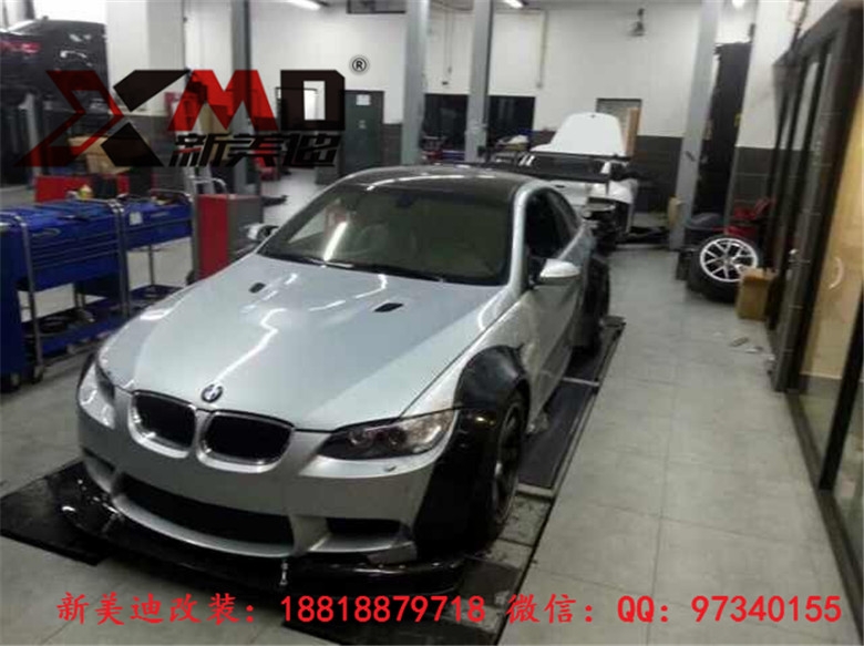 寶馬E92 M3 改裝LB Performance款大包圍前唇 葉子板 后包角 尾翼