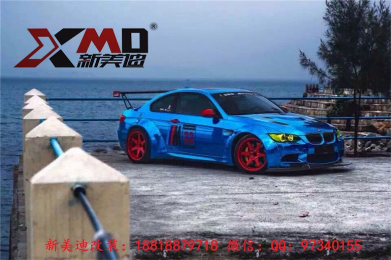 寶馬E92 M3 改裝LB Performance款大包圍前唇 葉子板 后包角 尾翼