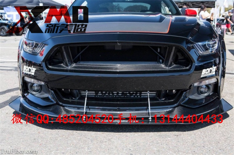 15款 新款 福特野馬Mustang 碳纖維中網(wǎng) 改裝無標中網(wǎng) 包圍 機蓋